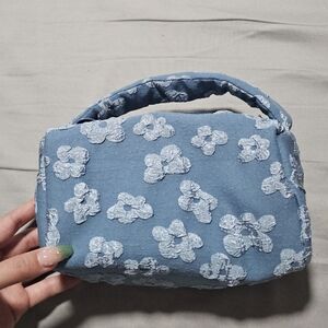 Blue Floral Embroidered bag